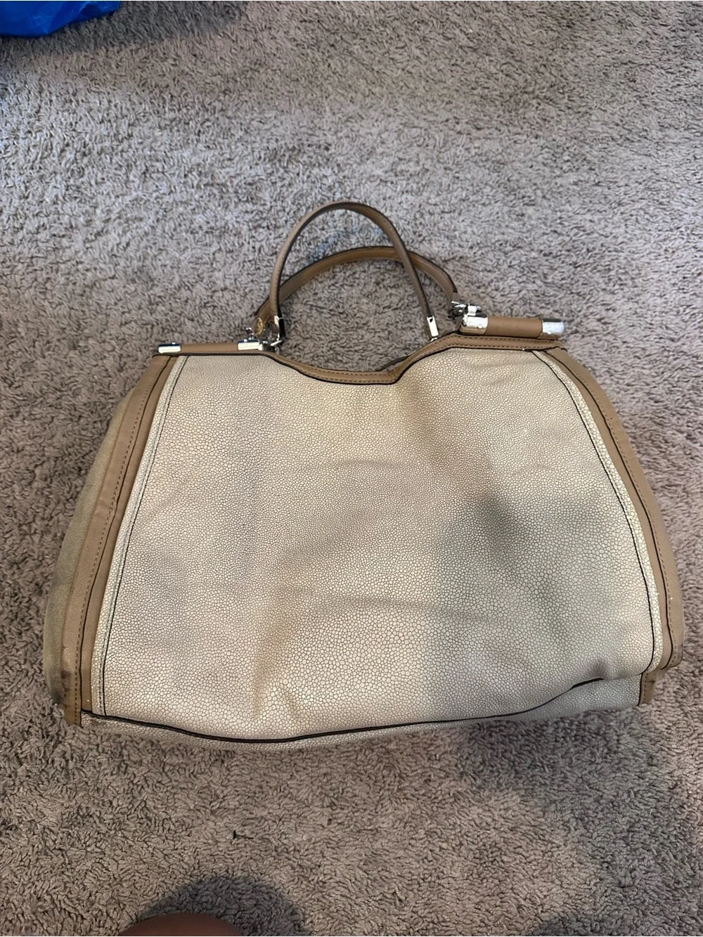 Coach Madison pinnacle caroline satchel stingray Embossed leather (needs cleanin